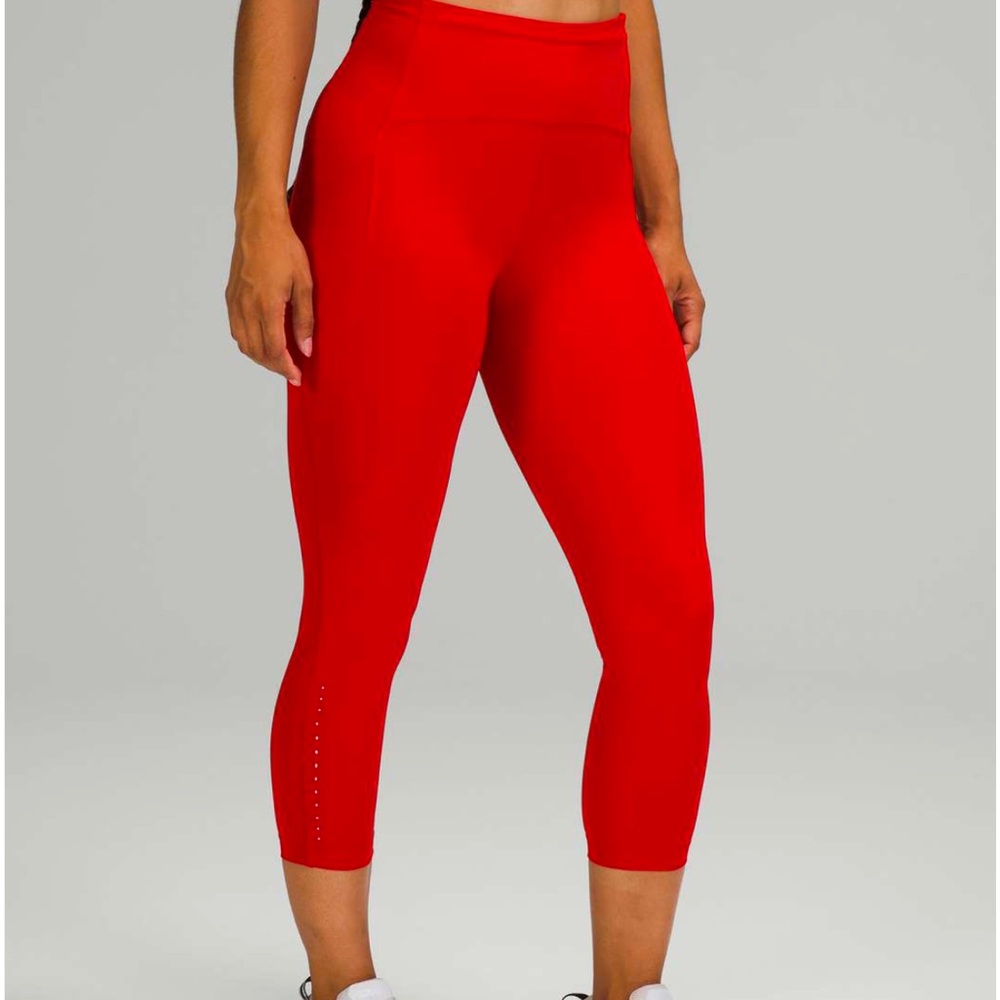 NWT Lululemon Swift Speed HR 21” Crop Red Size 2